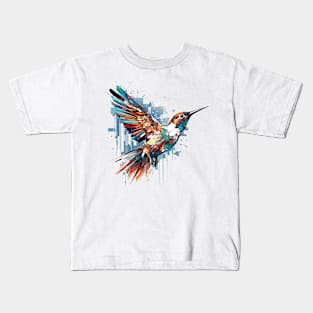 Hummingbird Bird Animal Freedom World Wildlife Wonder Abstract Kids T-Shirt